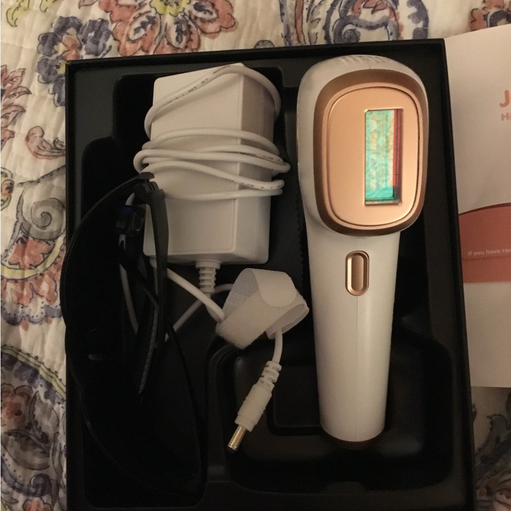 White and Rose Gold Hair Removal Device